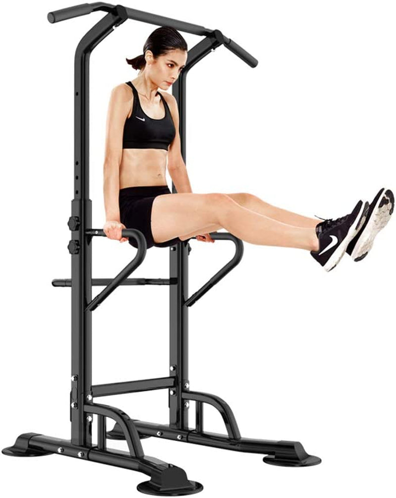 Power Tower Palestra Stazione Fitness Multifunzione per Trazioni Fitness E Addominali, Dip Stazione,Con Impugnature Ergonomiche E Altezza Regolabile 190-230Cm, BH-PSBB002