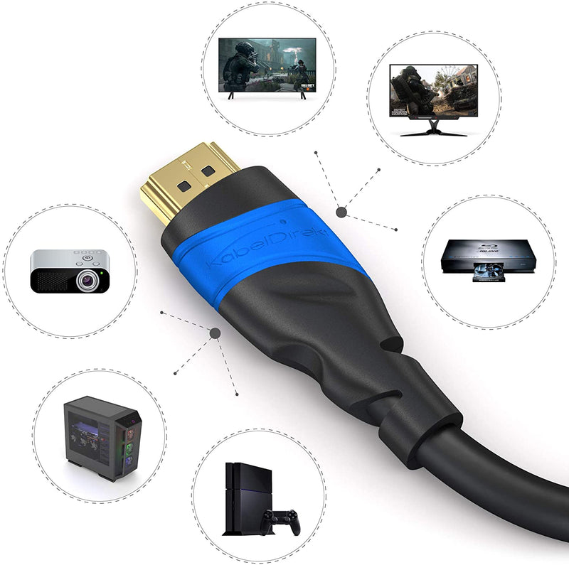 – Cavo HDMI 8K/4K Con Schermatura A.I.S, Progettato in Germania – 3M (8K@60Hz/4K@120H per Una Spettacolare Esperienza Ultra HD – High Speed Con Ethernet, Ps4/Ps5/Xbox/Switch, Nero)