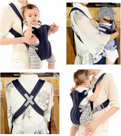 Marsupio Neonati, Ergonomico Regolabile Portantina Bebè Multiple-Posizioni Baby Carrier per Neonato E Bambino Fino a 15Kg Blu Scuro,Marsupio Neonati