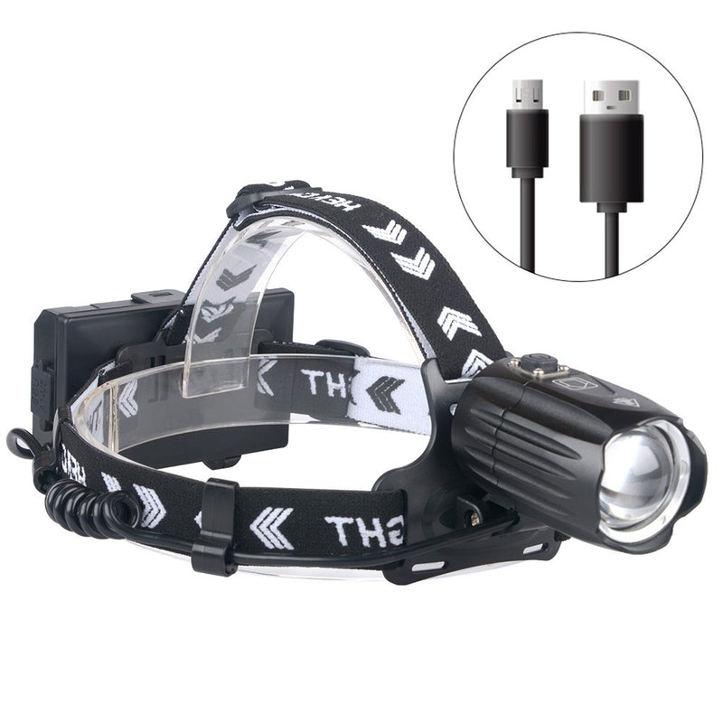 Strong Headlight Usb Display New Charging Can Input and Output Battery Headlight