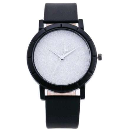 Stylish and Simple Starry Belt Watch, Female Frosted Quartz Watch Student Couple Watch Pair