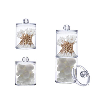 Household Transparent round Cotton Swab Box