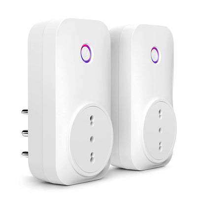 Presa Smart Italiana, Monitoraggio Energetico, Presa Wifi (Type L) 16A 3840W, Controllo Remoto, Protezione Sovraccarico, Funzione Timer, Compatibile Con Alexa, Google Assistant, 2 Pezzi, 2,4Ghz