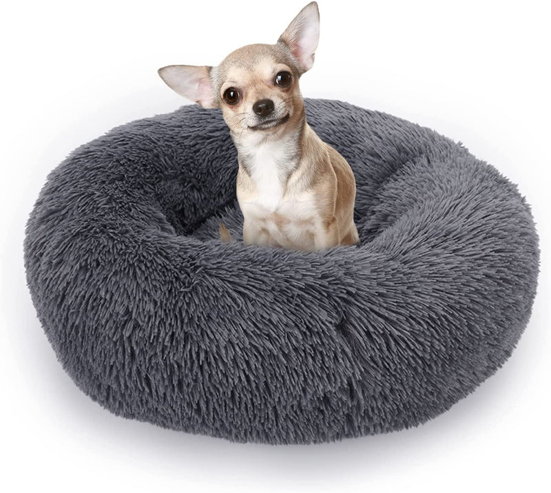 Cuscino Gatto Cuccia Gatti Cuccia Pelosa per Cani, Interno Morbida Cuscino Rilassante per Cani Cuccia Cane Pelosa Lavabile (60Cm, Grigio Scuro)