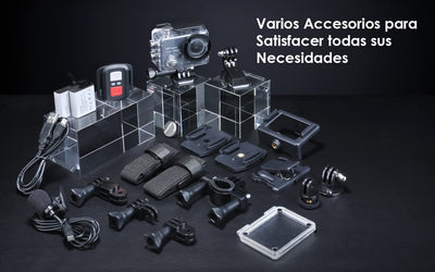 Action Cam Nativo 4K 60Fps 20MP Touch Screen Wi-Fi Videocamera Con Zoom 8X Nuova EIS Anti-Shake, Custodia Fotocamera Subacquea Impermeabile 40M, Regolabile Microfono Esterno, 2X1350Mah Batterie
