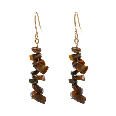 New Natural Crystal Stone Women'S Earrings