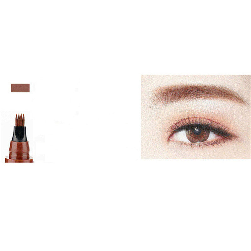 Four-Prong Bifurcated Liquid Eyebrow Pencil