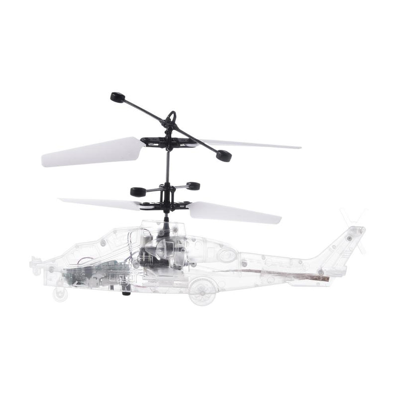 Gesture Sensing Smart Levitation Led Light Altitude Hold Transparent RC Helicopter Kids Toys