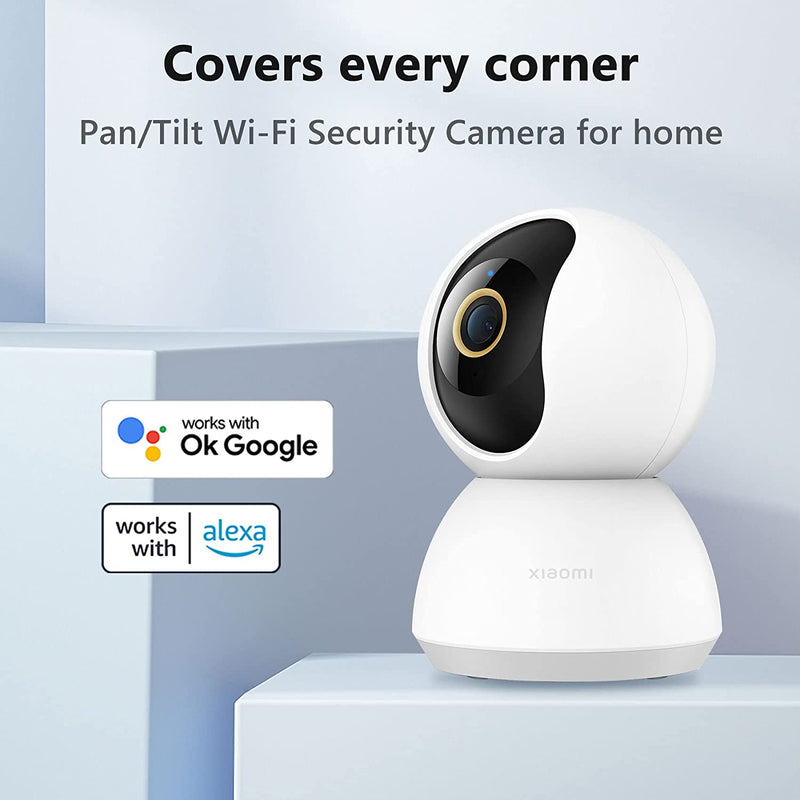 Mi Smart Camera C300 2K, Telecamera Wifi Interno Sorveglianza, Rilevamento Umano Intelligente AI, Risoluzione 2K, Rilevamento Umano Con IA -Lente 6P Apertura F1.4, Bianco
