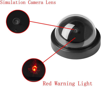 Nero Fake Dummy Camera Videocamere Finte Macchina Fotografica Di Sicurezza CCTV Sorveglianza Interna Esterna IR LED Lampeggiante Luce Rossa Impermeabile