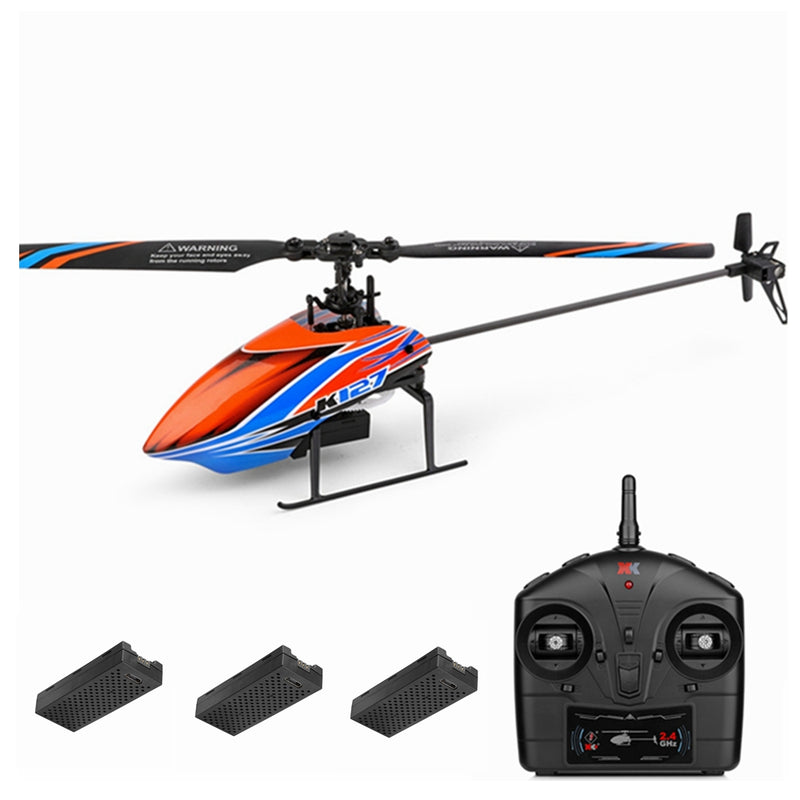 K127 4CH 6-Axis Gyro Altitude Hold Flybarless RC Helicopter RTF