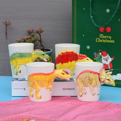 3D Ceramic Dinosaur Shape Cup Special-Shaped Hand-Painted