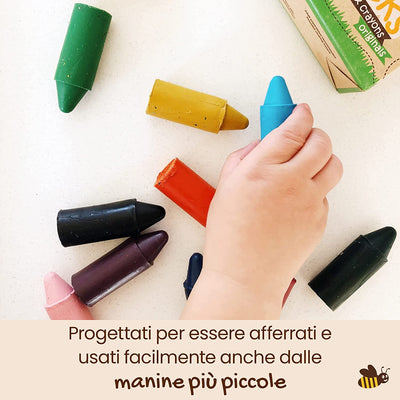 - Pastelli in 100% Pura Cera D’Api (Confezione Da 12 Pezzi). Naturali, Atossici E Sicuri per Tutti I Bambini, Da 1 Anno in Su. Fatti a Mano in Nuova Zelanda.