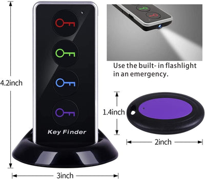 Localizzatore Chiavi Trova Chiavi,  Trasmettitore Wireless Key Finder, Remote Finder W/Torcia LED per I Tasti Del Telefono Cellulare Degli Animali Domestici