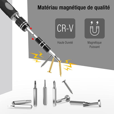 Set Di Cacciaviti Di Precisione 32 in 1 - Mini Set Di Cacciaviti Magnetici Strumenti Kit Di Riparazione Elettronica Fai-Da-Te per Iphone, Samsung, Tablet, PC, Laptop