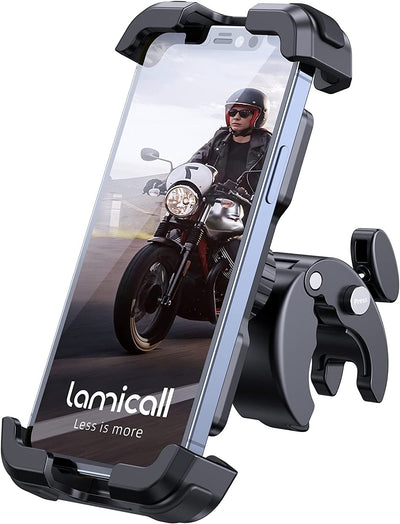 Supporto Telefono Bicicletta,  Supporto Telefono Moto - 2022 Universale Manubrio Supporto Cellulare per Iphone 14 Pro Max, 13 12 11 Pro Max, Mini Xs X 8 7, Samsung S10 S9, 4.7-6.8" Smartphones