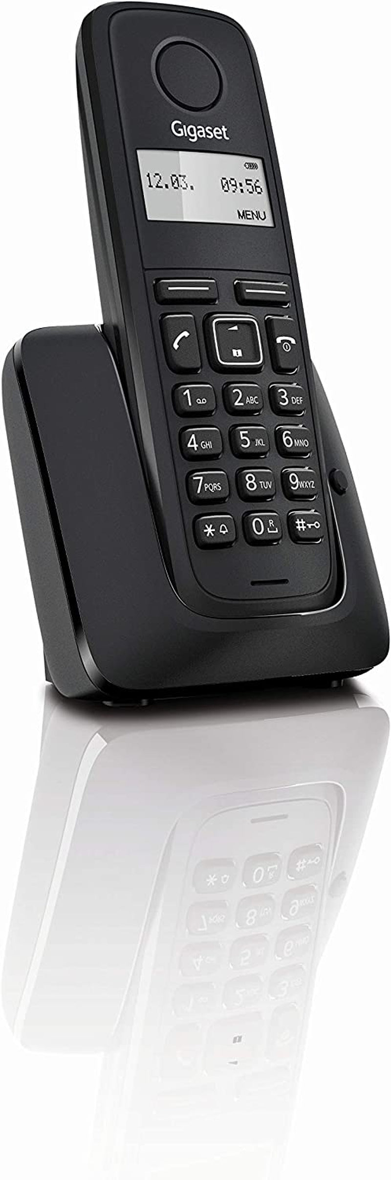 A116 Telefono Cordless Semplice Con La Qualità Made in Germany – Funzione Eco – Nero [Italia]