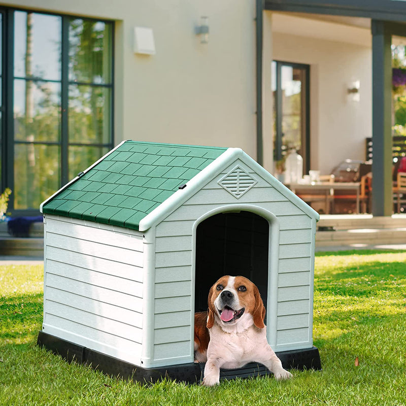 Media Cuccia per Cani in Plastica Esterno Interno, Casa per Cane Isolata E Resistente All&