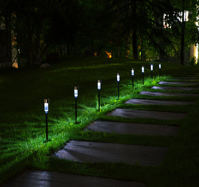 Factory Wholesale Stainless Steel Solar Light Lawn Lamp LED Garden Light Tube Lamp Foreign Trade Cross Border Explosion