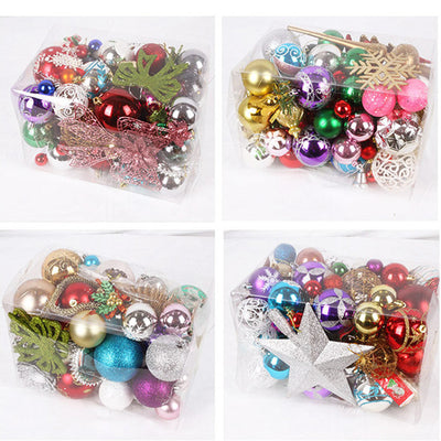 Bucketed Plastic Shiny Matte Christmas Balls