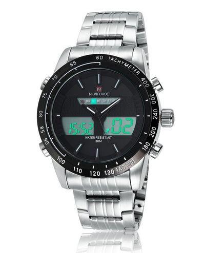 Waterproof Electronic Watch, Sports Men'S Watch, Steel Band Men'S Watch