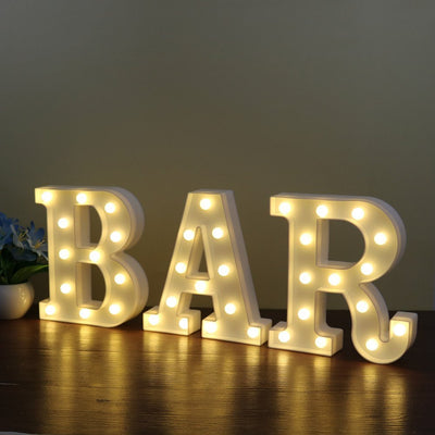 26 Letters White LED Night Light Marquee Sign Alphabet Lamp