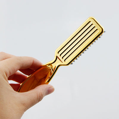 Retro Gradient Oil Head Electroplating Broken Hair Sweeping Neck Cleaning Beard Brush Hair Salon Hairdressing