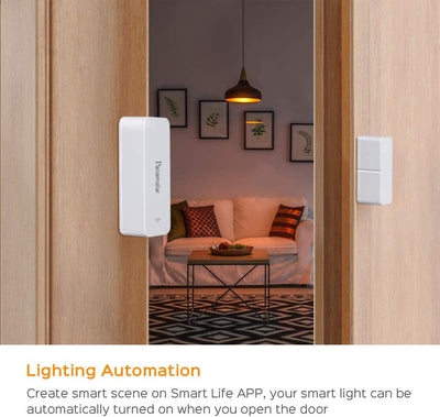 Sensore per Porte E Finestre Wifi,Rilevamento Intelligente Dello Stato Della Porta, Invia Avviso Al Telefono,Funziona Con Alexa Google Home, Accessorio per Dispositivo Smart Home Con Scena