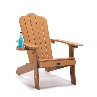 TALE Adirondack Chair Backyard Outdoor Furniture Painted Seating with Cup Holder All-Weather and Fade-Resistant Plastic Wood Ban Amazon