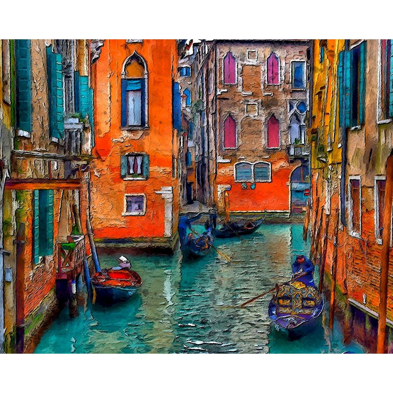 Venice Landscape Diy Frameless Digital Oil Painting