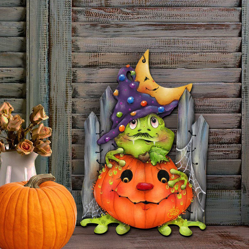 Halloween Wooden Pumpkin Decoration Listing Indoor Decoration Christmas Wine