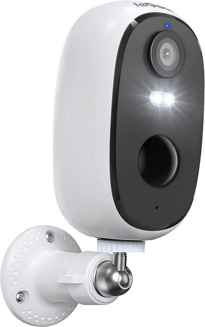 2K Telecamera Wi-Fi Interno / Esterno Batteria Senza Fili, Videocamera Sorveglianza Con Visione Notturna a Colori, Allarme Con Rilevamento Del Movimento, Sirena, IP65, Audio a 2 Vie, Sd/Cloud