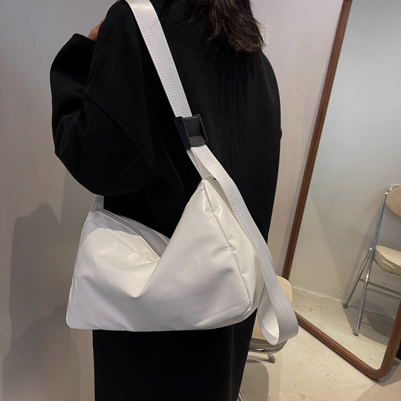 Fashion Solid Color Messenger Carrying Cylinder Bag