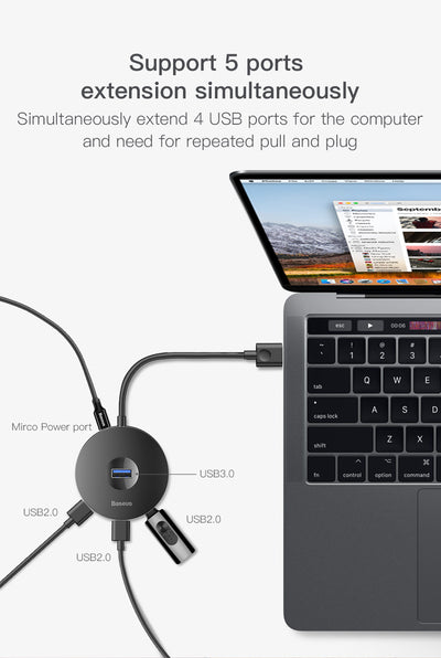 Hub Notebook Usb Adapter Hub round Box