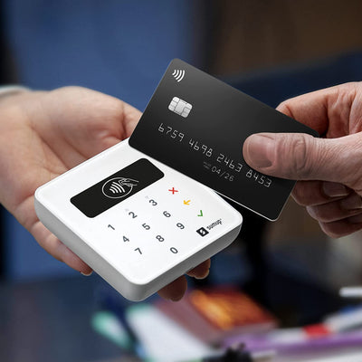 Lettore Di Carte  Air per Pagamenti Con Carta Di Debito, Credito, Apple Pay, Google Pay. Dispositivo Portatile Contactless - Avvicina Soltanto La Carta, Il Telefono O in Modalità Chip & Pin