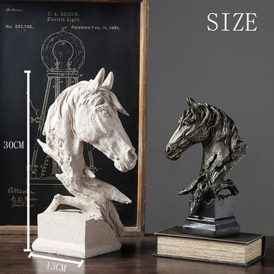 Sculture, Animale Decorativo, Testa Di Cavallo,Statue Decorative, Figure Decorative, Statuette Decorative Casa, Soggiorno Decorativo Moderno Da Appoggiare, Scultura Astratta in Poliresina, Idea Regalo