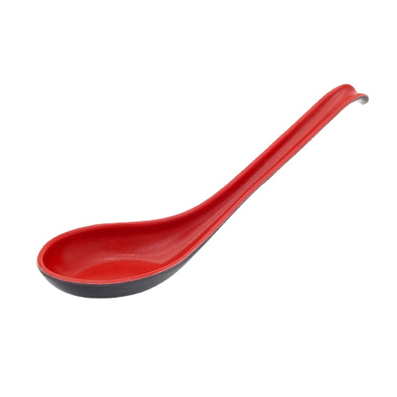 Melamine Black and Red Two Color Soup Spoon