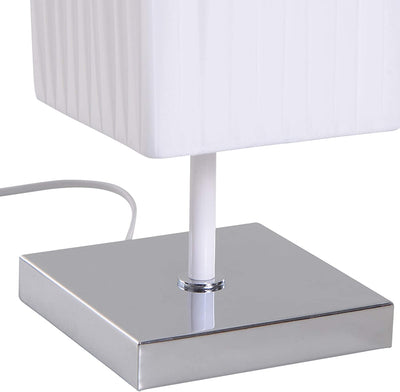 Lampada Da Terra Lampada Piantana Da Terra Design Moderna Salotto Tessuto 14×14×120Cm Bianco