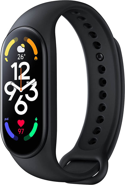 Smart Band 7, Schermo AMOLED 1.62'', Monitoraggio Sonno, Spo2, Frequenza Cardiaca, Vo2Max, Resistenza All'Acqua 5 ATM, 110+ Modalità Sportive, Durata Batteria 14 Giorni, Versione Italiana