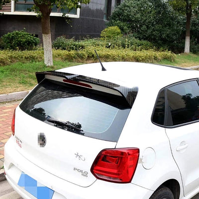 ABS Aspetto Fibra Di Carbonio Spoiler Alettone Posteriore per Auto Spoiler Alettone Posteriore per VW Polo 2010-2017