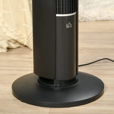 Ventilatore a Torre Con 3 Velocità 4 Modalità, 45W, Timer 12H, Ventilatore a Colonna Con Oscillazione 70°, Pannello LED E Telecomando, Nero