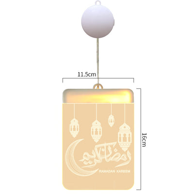 LED Ramadan Castle Moon Kerosene 3D Hanging Lamp