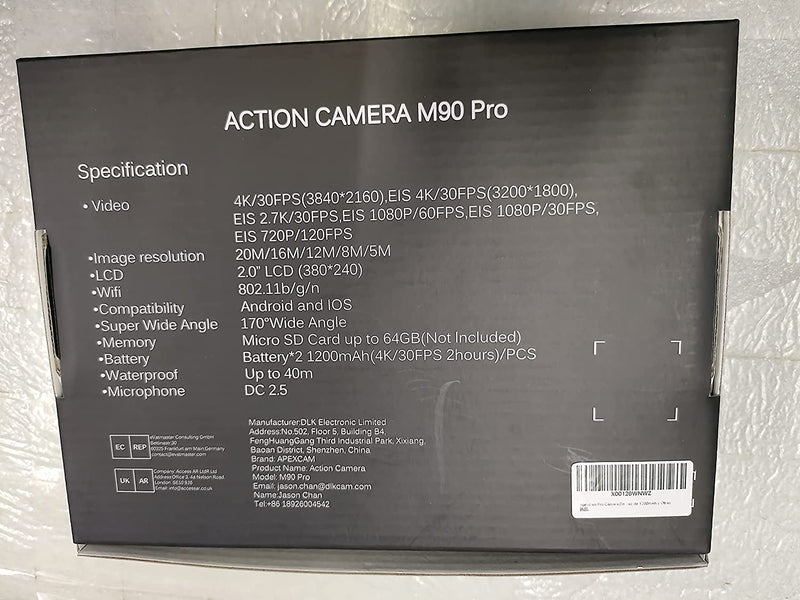 4K Action Cam Pro 20MP EIS WIFI Impermeabile 40M Sott&