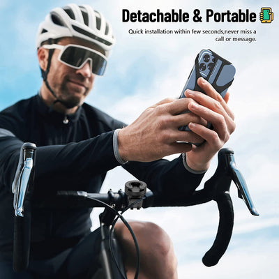 Supporto Telefono Bicicletta, Universale Manubrio Porta Cellulare Moto，360° Rotabile Porta Cellulare Bici Compatibile per 4.5"-7.0" Smartphone Iphone 14 PRO Max/13/12,Samsung, Huawei(Nero-4)