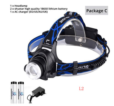 USB Charging Built-In Smart Sensor Head-Mounted Outdoor Fishing Headlight