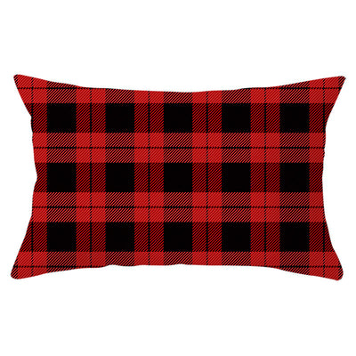 Christmas Printed Linen Backrest Pillowcase