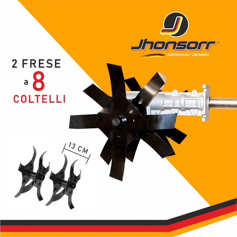 Jhonsorr Gruppo Zappette per Decespugliatori Motozappa per Orto Fresa Ingranaggio Zappe 9 Denti Tubo Ø26 Mm Universale