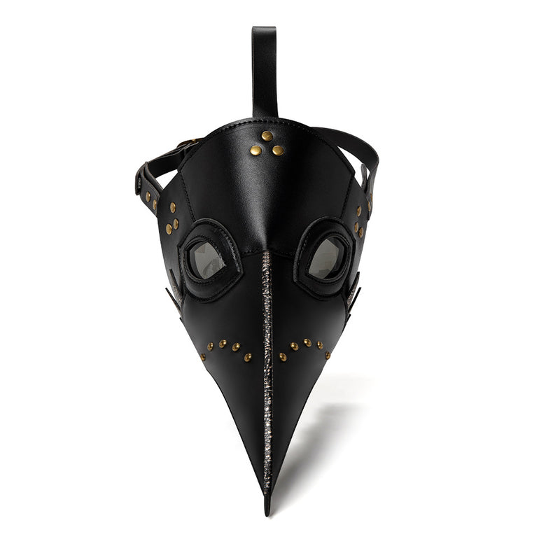 Woman Plague Doctor Mask Black Death Halloween Steam Punks Beak Synthetic Leather