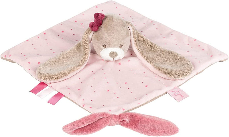 , Jade, & Lili Soft Toys Pupazzetto Fazzoletto Nina Il Coniglietto, Compagno Dalla Nascita, 27 X 27 Cm, Multicolore, Grande, 987165