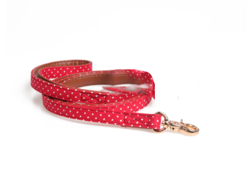 Polka Dot Dog Triangle Scarf Collar Leash Pet Pu Dog Leash